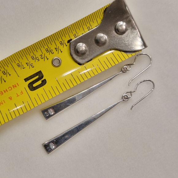 Sterling Silver 925 and Turquoise Drop Earrings - Picture 6 of 6